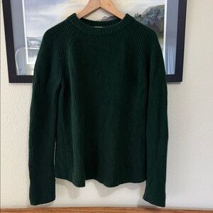 Vince Ribbed Cashmere Forest Green Sweater
